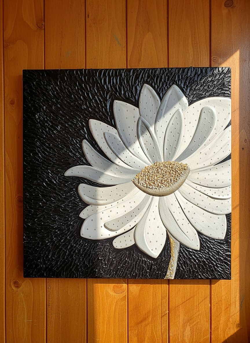 Serenity Bloom – Abstract Texture Art wall Serenity Bloom Abstract Texture Art Handmade Wall Decor