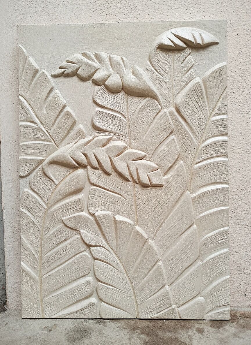 Textured Banana Leaf Art โ Smooth Acrylic Texture -raw 2 Textured Banana Leaf Art โ Smooth Acrylic Texture -raw 2