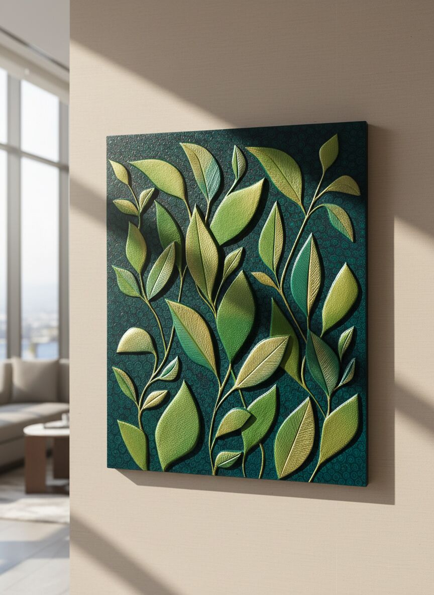 Textured Leaf Art โ Smooth Acrylic Texture Textured Leaf Art โ Smooth Acrylic Texture