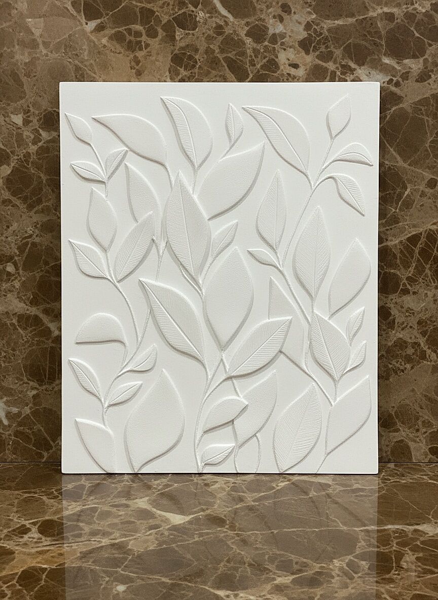 Textured Leaf Art โ Smooth Acrylic Texture raw 1 Textured Leaf Art โ Smooth Acrylic Texture raw 1