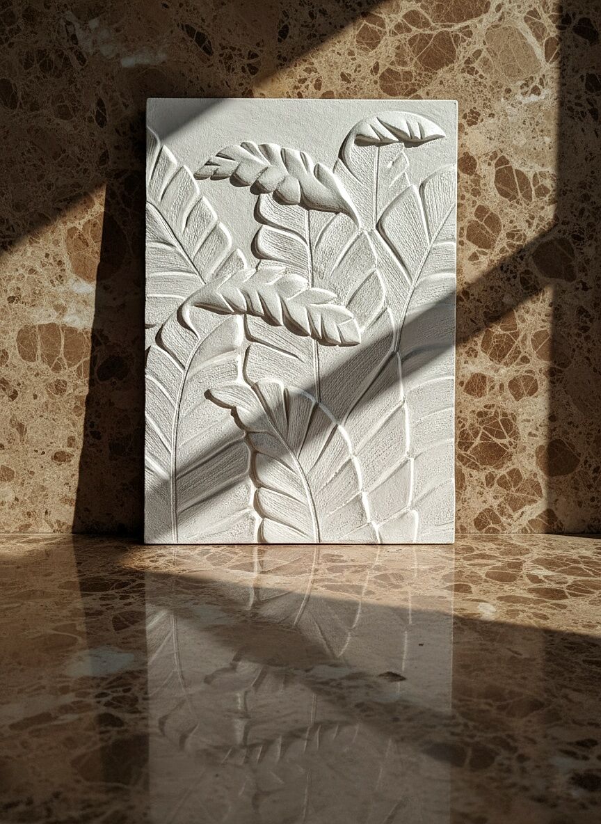 Textured Banana Leaf Art โ Smooth Acrylic Texture -raw Textured Banana Leaf Art โ Smooth Acrylic Texture -raw